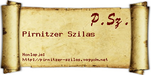 Pirnitzer Szilas névjegykártya